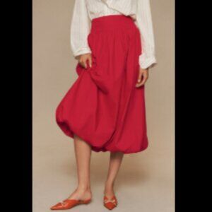 Brand New NIA Reina Bubble-Hem Midi Skirt